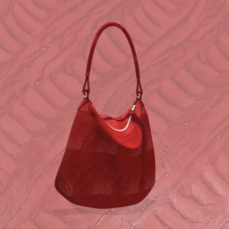 Red goat mixed sheep leather, ostrich foot back embossed ostrich leather, can be customized for luggage and shoe fabric