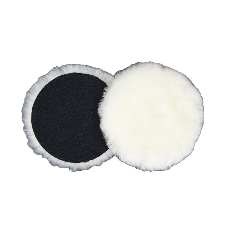 Factory direct sales leather care mink oil tool self-adhesive wool ball mirror polished wool wheel car beauty polishing plate thickened wool pad