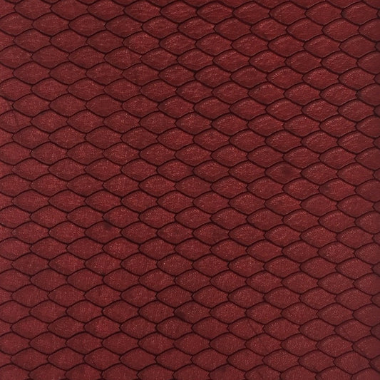 Leather first layer knife cut cowhide red fish scale pattern melon seed pattern water dyed oil wax cowhide bag women's shoe leather