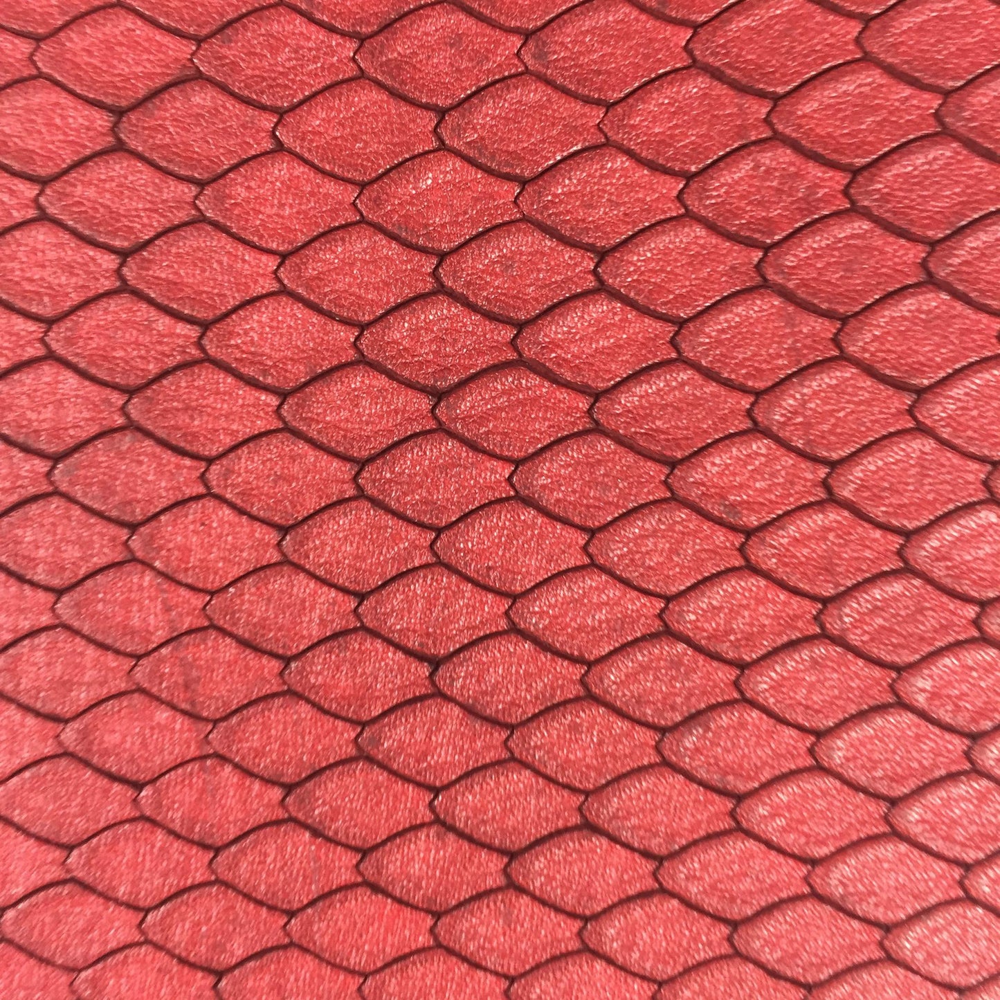 Leather first layer knife cut cowhide red fish scale pattern melon seed pattern water dyed oil wax cowhide bag women's shoe leather