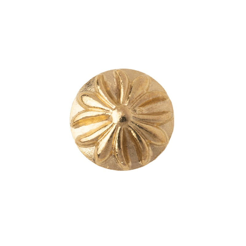 Pure copper cloth buckle Pure copper pumpkin nail decoration buckle Chrysanthemum nail buckle Brass cloth buckle Handmade leather accessories