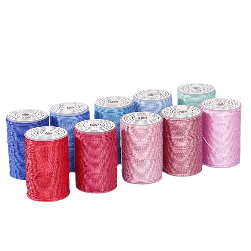 Factory wholesale 0.45mm 160m meters wax rope wax thread polyester sewing round wax thread handmade leather high-strength thread hand sewing