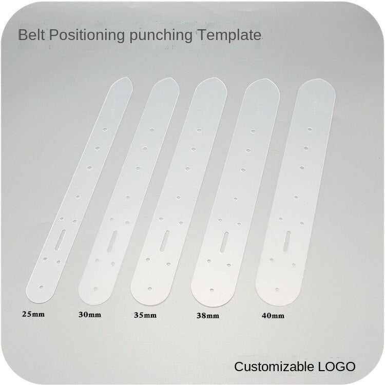 Handmade leather goods DIY belt template belt positioning punching drawings 5 specifications leather strip punching module