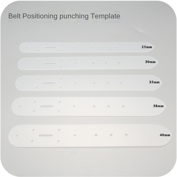 Handmade leather goods DIY belt template belt positioning punching drawings 5 specifications leather strip punching module