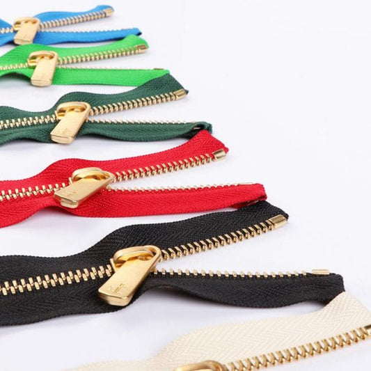 High Quality 2set*25cm YKK Zipper with Excella Zipper Puller Leathercraft #3/#5 Metal Zipper Copper Teeth DIY Bag Purse Hardware