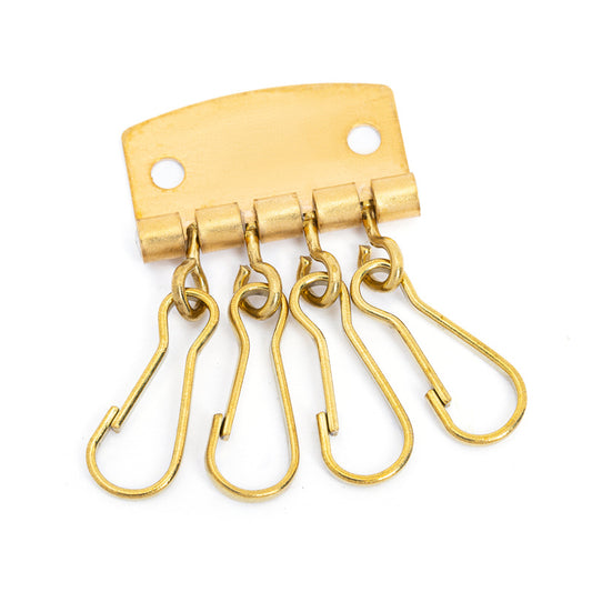 Factory selling pure copper key row handmade DIY leather accessories brass six-digit key row free willow nails wholesale welcome