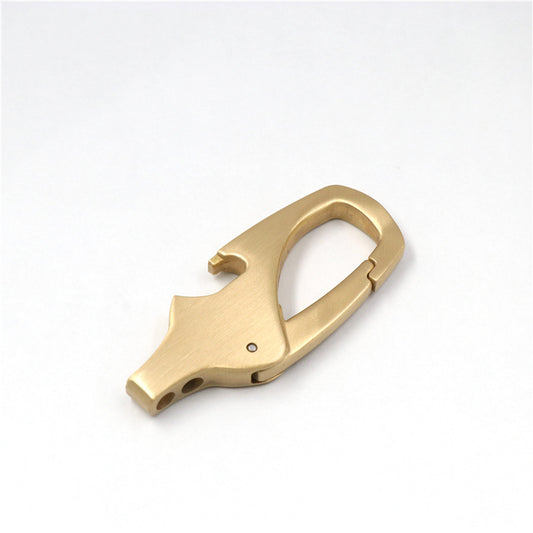 New style brass keychain double hole keychain bottle opener creative personality car keychain men's waistband