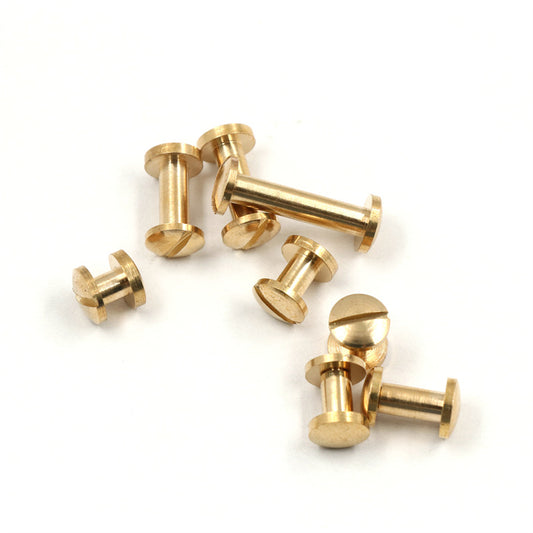 10pcs Copper female screw luggage hardware accessories 8mm curved belt screw factory wholesale handmade belt screw