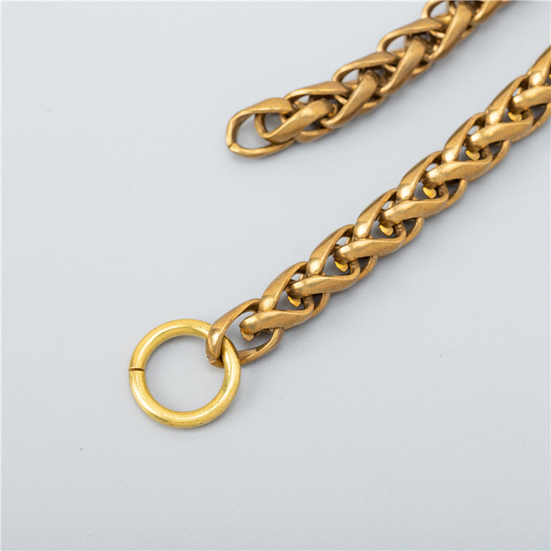 One mile Brass Flower Basket Chain Various Pure Copper Grinding Chain Opening Copper Chain Environmental-Friendly Korean Copper Chain Copper Decorative Chain Copper Cloth