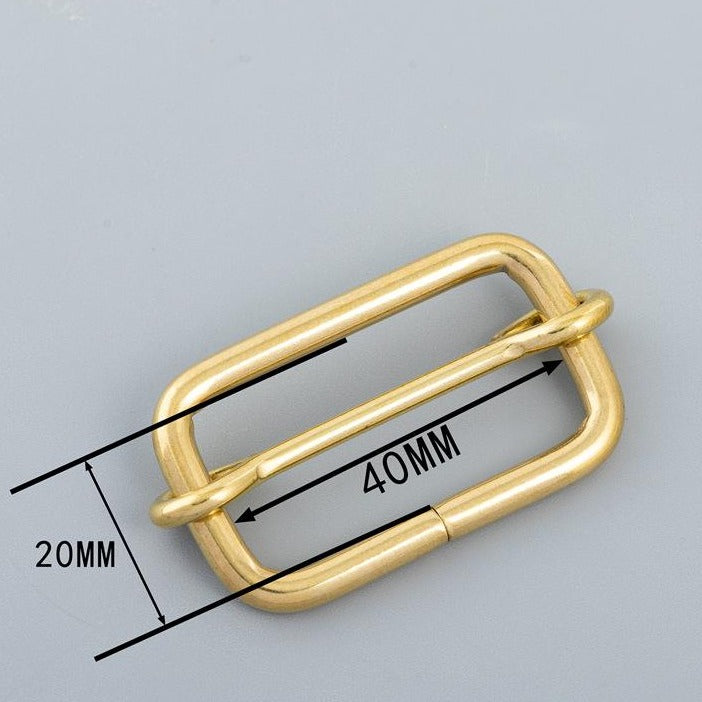 10PCS Factory stock wholesale pure copper bag with adjustment buckle pure brass pull core buckle brass Japanese-word luggage hardware