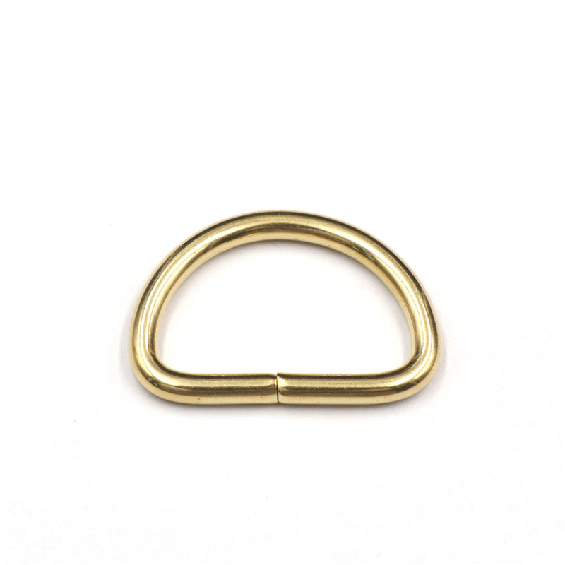 10PCS 20mm copper material D buckle, open d-shaped ring, semi-circular buckle, brass D buckle, square buckle, connecting ring, luggage hardware accessories factory wholesale