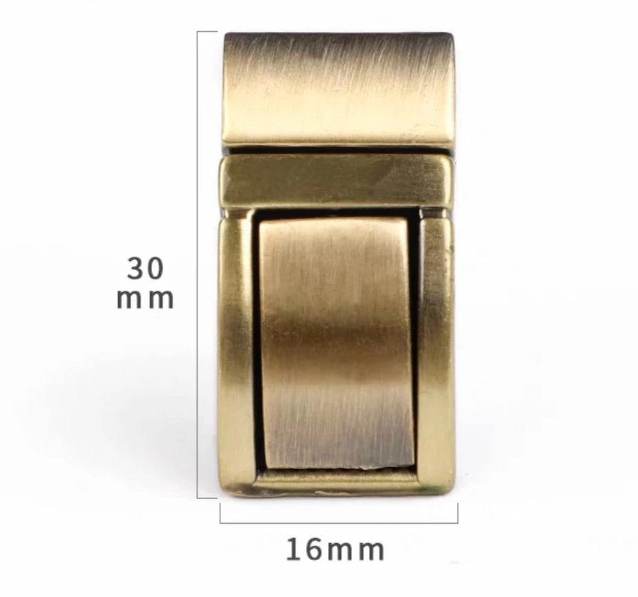 Luggage mortise lock twist lock buckle bag hardware accessories female bag metal lock luggage duck tongue lock diy leather production