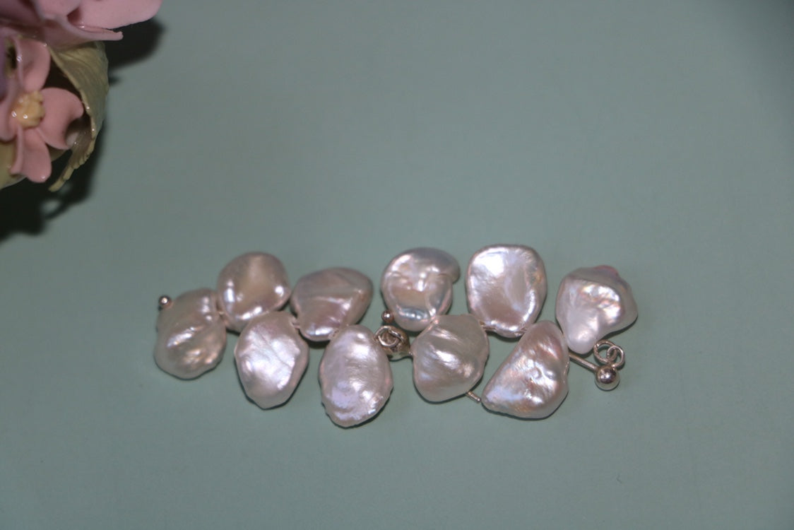 KDG DIY Jewelry Bright Pears Gem Baroque Pearl Petal 5pcs 12*15mm For Earrings Necklace dlx000