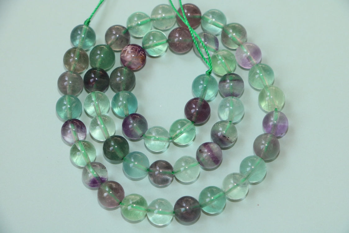 KDG DIY Jewelry Crystal Color fluorite 8mm Round Beads For Gold Filled Matching Stone Necklace Earrings Bracelet