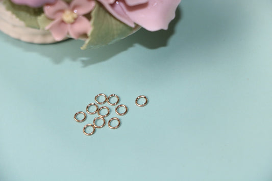 KDG DIY Jewelry 10PCS Gold Filled Jump Open rings of bracelet necklace Connecting circle small circle0.64*4mm